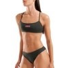 Afbeelding van Arena bikini Bandeau Solid Dark Sage-Shocking Pink