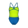 Afbeelding van Arena badpak Team Challenge Solid Blue River- Artic lime