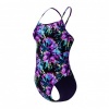 Afbeelding van Speedo ECO+ Printed V-Back Black-Purple
