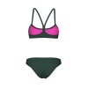 Afbeelding van Arena bikini Bandeau Solid Dark Sage-Shocking Pink
