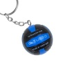 Afbeelding van Sleutelhanger mini balletje Turbo blauw- zwart