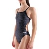 Afbeelding van Arena Snakeskin Swimsuit Challenge Back Black-Grey