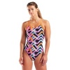 Afbeelding van Arena Texture Swimsuit Tie-Back Multi Black- Orange