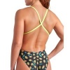 Afbeelding van Arena Olives Swimsuit XCriss Cross Black Multi- Artic Lime