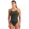 Afbeelding van Arena Team Swimsuit Challenge Solid Dark Sage- Shoking Pink