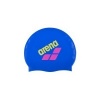 Afbeelding van Arena badmuts Big Logo Cap Neon Blue/ Shocking Pink/ Yellow star