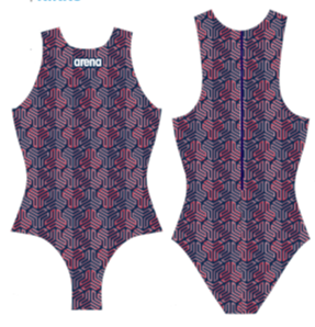 Arena waterpolobadpak Kikko Red- Blue multi Arena waterpolobadpak Kikko Red- Blue multi