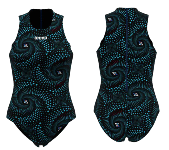 Arena waterpolobadpak Fireflow black multi