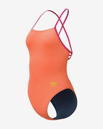 Speedo ECO+ Solid Tie Back Neon Orange- Red