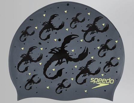 Speedo Siliconen Badmuts Slogan Schorpioen Speedo Siliconen Badmuts Slogan Schorpioen