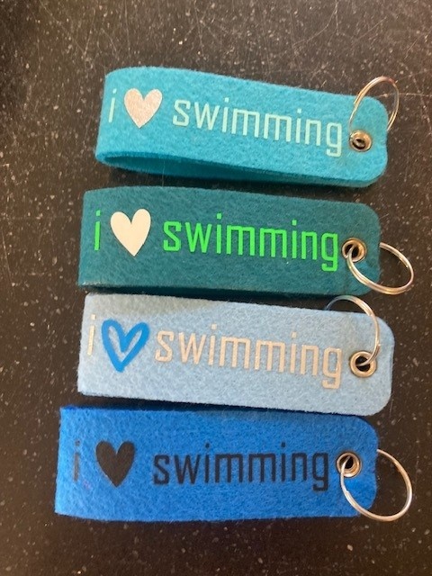 Sleutelhanger Love Swimming assorti