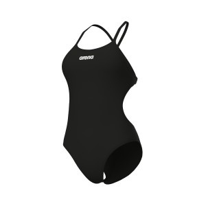 Arena Swimsuit Tie-Back Solid Black