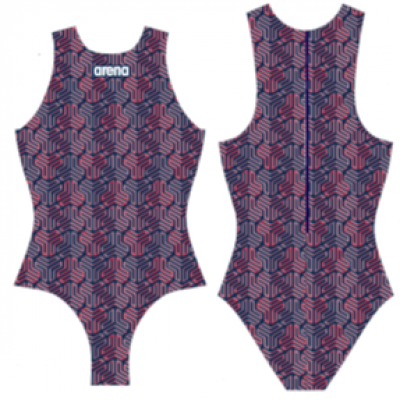 Foto van Arena waterpolobadpak Kikko Red- Blue multi