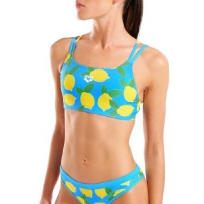 Foto van Arena Lemons Bikini Crossback Turq-Multi