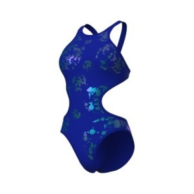 Foto van Arena One Graphic Swimsuit Neon Blue- Blue