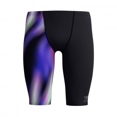 Foto van Speedo jammer ECO+ One Leg print V-Cut Blue-Purple