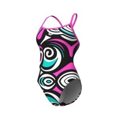 Arena Illusion swimsuit Challenge Back Black-Multi- Shoking Pink Foto van Arena Illusion swimsuit Challenge Back Black-Multi- Shoking Pink