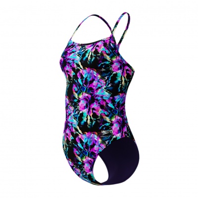 Foto van Speedo ECO+ Printed V-Back Black-Purple