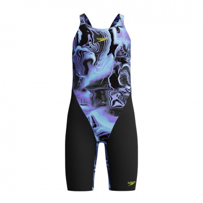 Foto van Speedo END+ FS Junior Kneeskin Black/Blu/ Multi