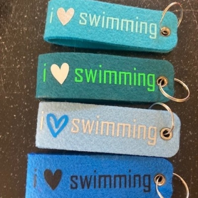 Foto van Sleutelhanger Love Swimming assorti