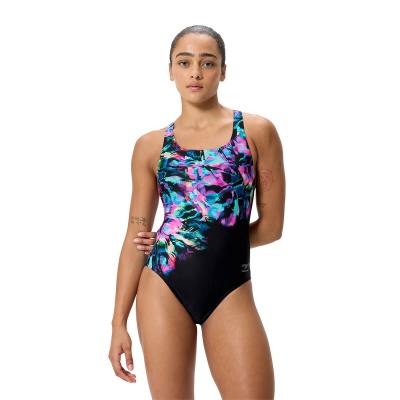 Foto van Speedo Eco+ Placement Print Powerback Black-Multi