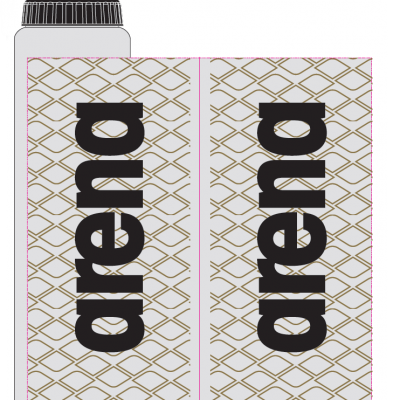 Foto van Arena Slim Bidon Water Bottle 1L Clear/Goud