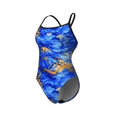 Foto van Arena Cold Leaves Swimsuit Challengeback Blue River Multi-Black