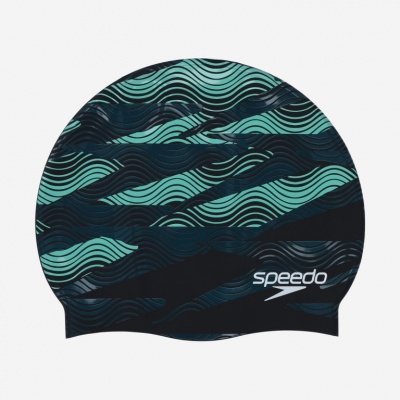 Foto van Speedo badmuts Printed sillicone Bla/Green