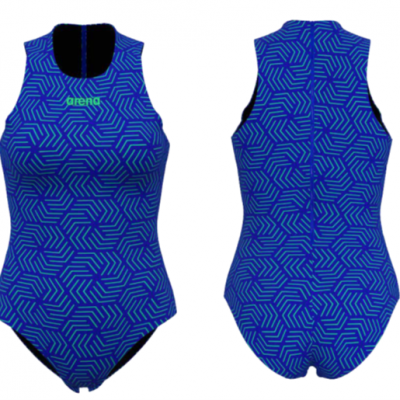 Foto van Arena Muze waterpolobadpak Neon Blue-Lime