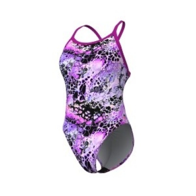 Foto van Arena Earth Swimsuit XCriss Cross Pink Multi- Very Fuchsia