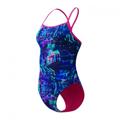 Foto van Speedo Eco+ Printed Vback Navy-Multi