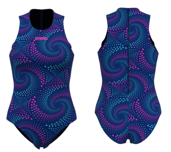 Arena waterpolobadpak Fireflow Blue-Pink