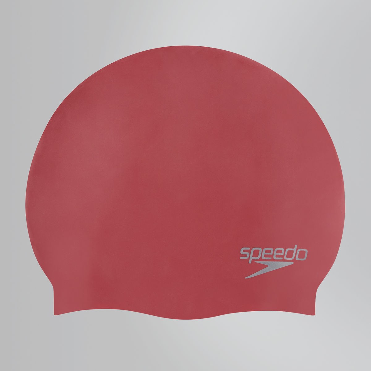 Speedo Plain Moulded silicone cap rood Speedo Plain Moulded silicone cap rood
