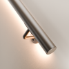 Stalen trapleuning met LED verlichting - Anodic brown - Rond 42mm - Met leuninghouders type R1