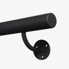 Afbeelding van Stalen trapleuning - Rond 40mm - Met aangelaste leuninghouders type R3 - Basic line - Zwart RAL 9005