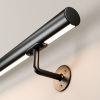 Stalen trapleuning met LED verlichting - Rond 42mm - Met leuninghouders type R1