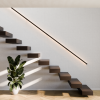 Stalen trapleuning met LED verlichting- Rechthoek 40x20 - Met leuninghouders type L2