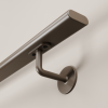Stalen trapleuning - Anodic brown - Ovaal 48x20mm - Inclusief leuninghouders R2 