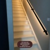 Afbeelding van Stalen trapleuning met LED verlichting - Rechthoek 40x20 - Met leuninghouders type V1 