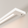 Stalen trapleuning met LED verlichting - RAL9010 Wit - Rechthoek 40x20 - Met leuninghouders type L1 