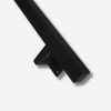 Afbeelding van Stalen trapleuning - Vierkant 30x30 Met leuninghouders type V1 - Basic line - Zwart RAL 9005