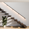 Stalen trapleuning met LED verlichting - Rond 42mm - Met leuninghouders type R1