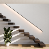 Stalen trapleuning met LED verlichting - Rechthoek 40x20 - Met leuninghouders type L1 