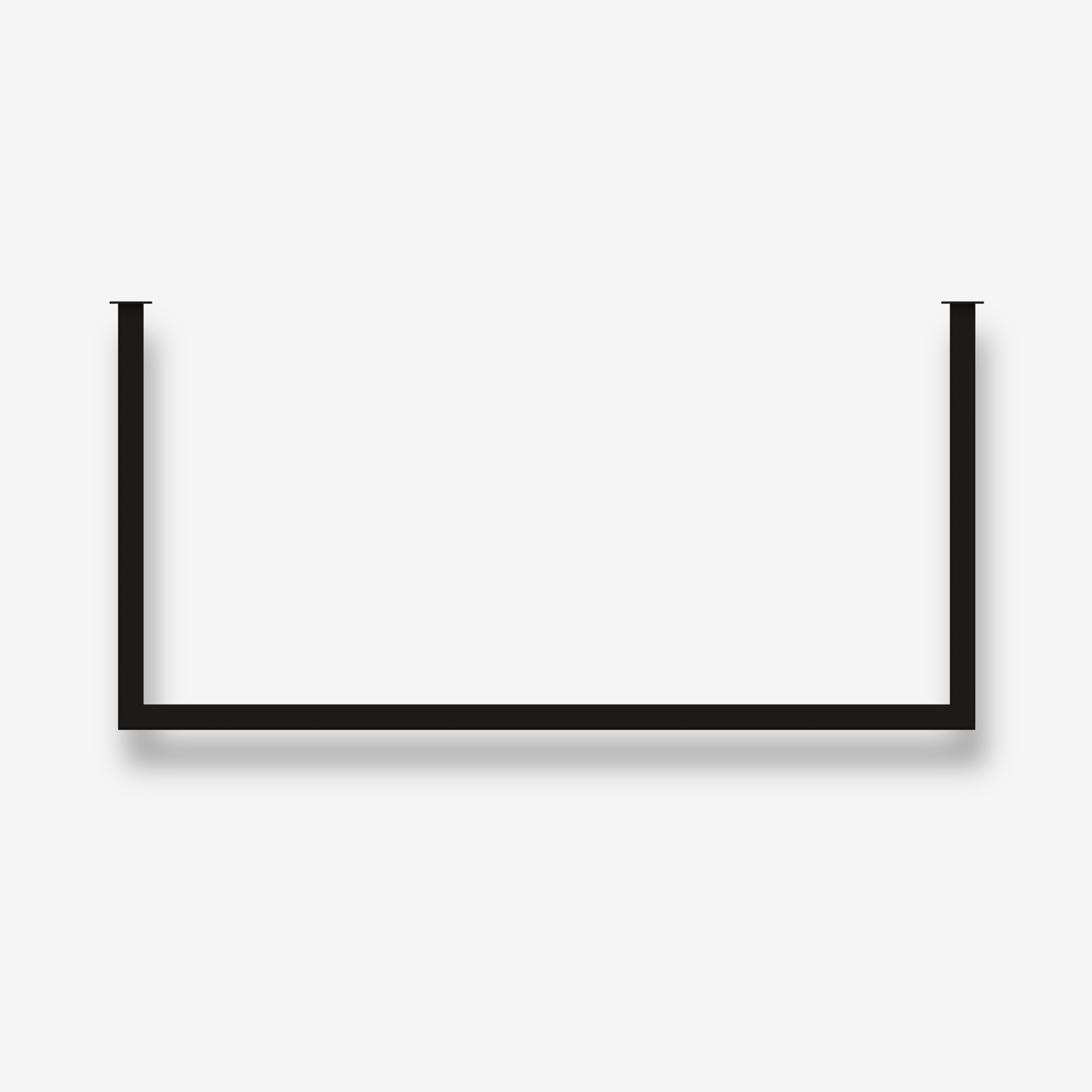 Stalen garderobestang - Vierkant 30x30 mm - Dubbele hoek Stalen garderobestang - Vierkant 30x30 mm - Dubbele hoek