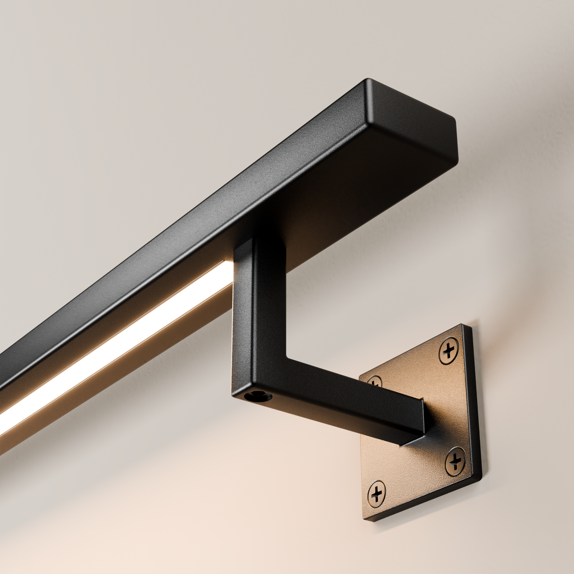 Stalen trapleuning met LED verlichting - Rechthoek 40x20 - Met leuninghouders type V1 Stalen trapleuning met LED verlichting - Rechthoek 40x20 - Met leuninghouders type V1