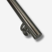 ​RVS trapleuning - Rond 42mm - Met aangelaste leuninghouders R3 - RVS Line - Geborsteld RVS 304