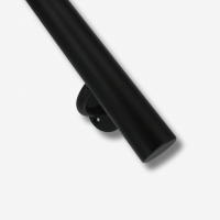 Stalen trapleuning - Rond 40mm - Met aangelaste leuninghouders type R3 - Basic line - Zwart RAL 9005