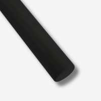 Proefstaaltje - rond 30mm - RAL 9005 fijn structuur - zwart