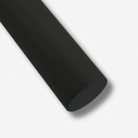 Proefstaaltje - rond 40mm - RAL 9005 fijn structuur - zwart