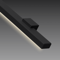 Stalen trapleuning met LED verlichting - Rechthoek 40x20 - Met leuninghouders type B1 